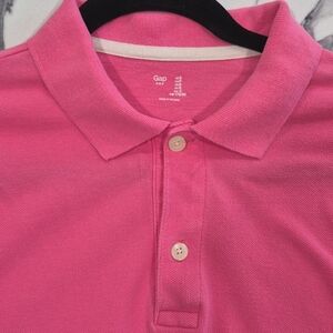 GAP Pique Polo Shirt Pink, Small